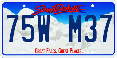 SD license plate 75WM37
