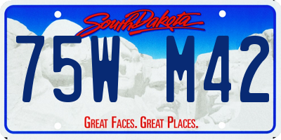 SD license plate 75WM42