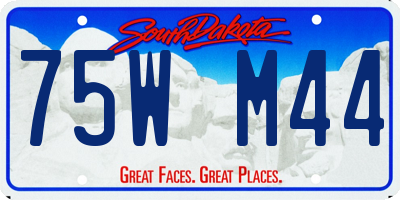 SD license plate 75WM44