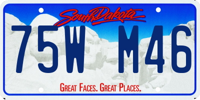 SD license plate 75WM46