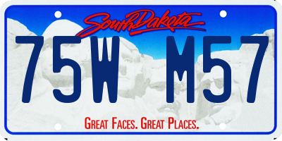SD license plate 75WM57