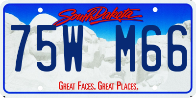SD license plate 75WM66
