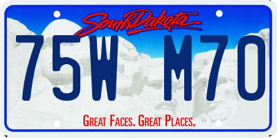 SD license plate 75WM70