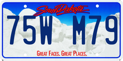 SD license plate 75WM79