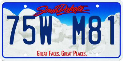 SD license plate 75WM81