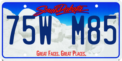 SD license plate 75WM85