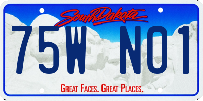 SD license plate 75WN01