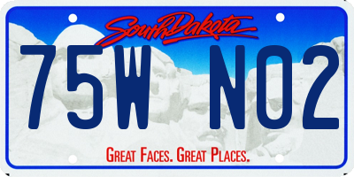 SD license plate 75WN02