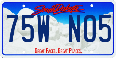 SD license plate 75WN05