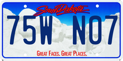 SD license plate 75WN07