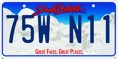 SD license plate 75WN11