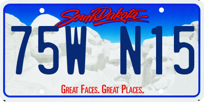 SD license plate 75WN15
