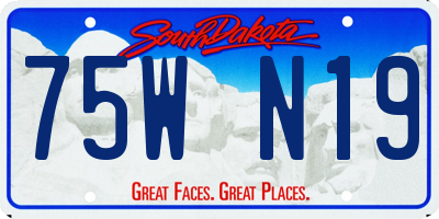 SD license plate 75WN19