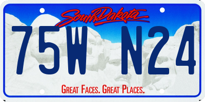 SD license plate 75WN24
