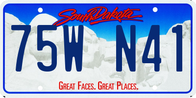 SD license plate 75WN41