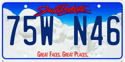 SD license plate 75WN46