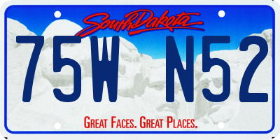 SD license plate 75WN52
