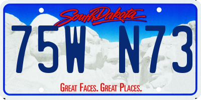 SD license plate 75WN73