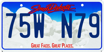 SD license plate 75WN79