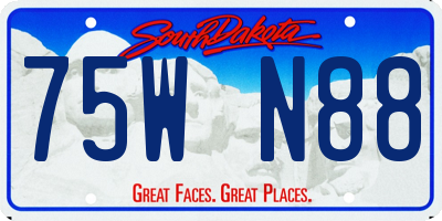 SD license plate 75WN88