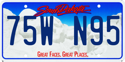 SD license plate 75WN95