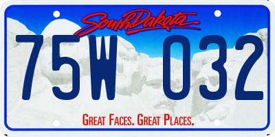 SD license plate 75WO32