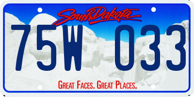 SD license plate 75WO33