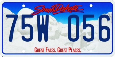 SD license plate 75WO56