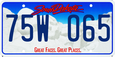 SD license plate 75WO65