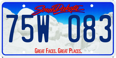 SD license plate 75WO83