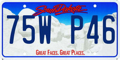 SD license plate 75WP46