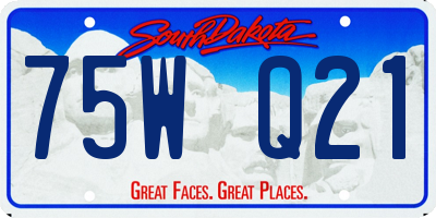 SD license plate 75WQ21