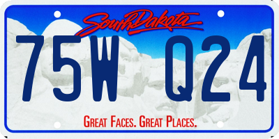 SD license plate 75WQ24