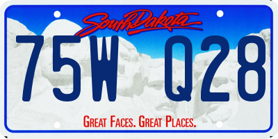 SD license plate 75WQ28