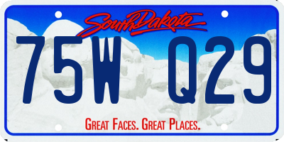 SD license plate 75WQ29