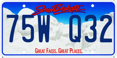 SD license plate 75WQ32