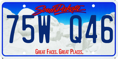 SD license plate 75WQ46