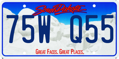 SD license plate 75WQ55