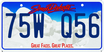 SD license plate 75WQ56