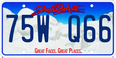 SD license plate 75WQ66