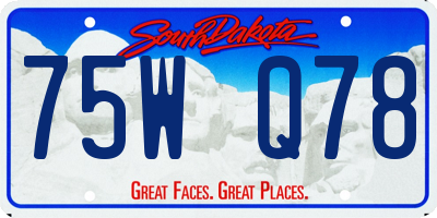 SD license plate 75WQ78