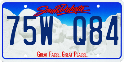 SD license plate 75WQ84