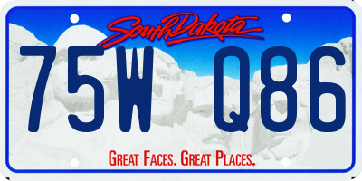 SD license plate 75WQ86
