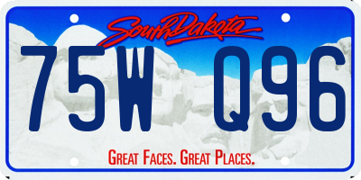 SD license plate 75WQ96