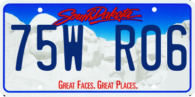 SD license plate 75WR06
