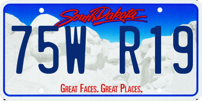 SD license plate 75WR19