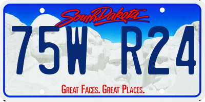 SD license plate 75WR24