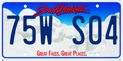 SD license plate 75WS04