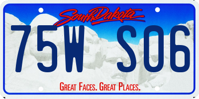 SD license plate 75WS06
