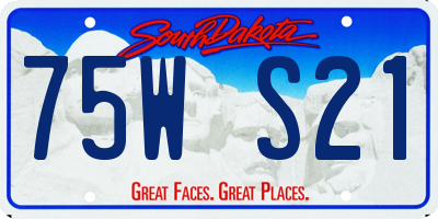 SD license plate 75WS21